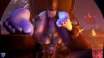  3d_(artwork) all_fours anal anal_penetration breasts digital_media_(artwork) doggystyle facing_down feet female from_behind_position glowing glowing_eyes khornflake_(artist) looking_at_viewer male male/female not_furry penetration sex sylvanas_windrunner 