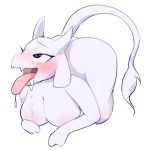  &lt;3 2018 anthro big_breasts big_butt blush boss_monster breasts butt caprine drooling female fur goat horn mammal napdust open_mouth saliva simple_background solo tongue tongue_out toriel undertale video_games white_background white_fur 