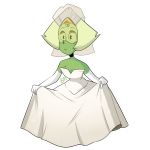  alien blushmallet cartoon_network clothing dress female gem_(species) hi_res not_furry peridot_(steven_universe) solo steven_universe veil wedding_dress wedding_veil 