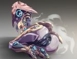  alien anal anal_penetration anus big_butt breasts butt cum cum_in_ass cum_inside eyeless female grey_background ivara_(warframe) mouthless nipples not_furry penetration pochincoff pussy simple_background solo video_games warframe ポチンコフ_(artist) 