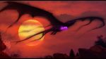  2018 black_bars day detailed_background digital_media_(artwork) dragon feral flying membranous_wings outside sinistereternity sky solo sun wings wyvern 
