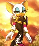  ami-dark anthro bat clothing eyeshadow female fur gloves green_eyes hi_res lipstick makeup mammal rouge_the_bat solo sonic_(series) video_games white_fur wings 