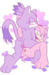  &lt;3 2018 3_toes amy_rose anthro anthro_on_anthro anus barefoot black_nose blaze_the_cat breasts butt dipstick_tail duo feline female female/female fur green_eyes hair hairband half-closed_eyes hedgehog mammal multicolored_tail nipples pink_hair ponytail purple_fur purple_hair pussy pussy_juice short_hair sonic_(series) thanu toes video_games white_fur yellow_eyes 