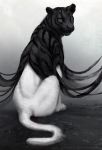  ambiguous_gender black_fur black_nose digital_media_(artwork) feline feral fur jademere mammal simple_background sitting solo tiger 