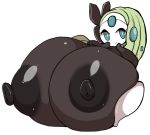  2018 areola big_breasts black_nipples blue_eyes breasts female green_hair hair huge_breasts humanoid hyper hyper_breasts legendary_pok&eacute;mon long_hair looking_at_viewer meloetta meloetta_(aria_form) nintendo nipples not_furry petronoise pok&eacute;mon pok&eacute;mon_(species) simple_background smile solo video_games white_background 