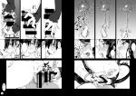  1girl bar_censor censored commentary_request cross-section fingering greyscale handjob hetero highres mafuyu_hemp monochrome mutual_masturbation original penis sample 