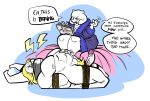  asgore_dreemurr bdsm bondage bound caprine cock_and_ball_torture domination ductape female female_domination gag gagged goat male mammal oddjuice otm tape toriel undertale video_games 