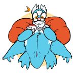  alpha_channel alternate_color blue_fur blush dessert eyewear female food fur glasses ice_cream latias legendary_pok&eacute;mon nintendo pok&eacute;mon pok&eacute;mon_(species) pussy trout_(artist) video_games white_fur yellow_eyes 