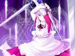  aw bad_id bad_pixiv_id blade blonde_hair hexagram maid solo sword touhou touhou_(pc-98) weapon yumeko 