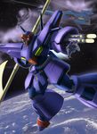  dreissen earth firing gundam gundam_zz mecha no_humans polearm raybar sandra_(gundam_zz) space space_craft weapon 