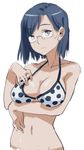  bikini_top breasts glasses konori_mii medium_breasts polka_dot s.o_chin short_hair solo swimsuit to_aru_kagaku_no_railgun to_aru_majutsu_no_index 