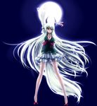  asa_inu ex-keine highres horns kamishirasawa_keine long_hair moon red_eyes solo tail touhou 