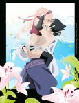  1girl black_hair couple green_eyes haruno_sakura hetero kiss naruto naruto_(series) naruto_shippuuden pink_hair straddling takumy uchiha_sasuke upright_straddle 