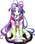  blue_eyes long_hair mamotte_shugogetten! purple_hair shugogetten_shaolin solo yuri_(momo111yuri) 