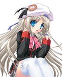  blonde_hair blue_eyes hat little_busters! na-ga noumi_kudryavka school_uniform zettai_ryouiki 