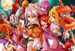  animal bad_id bad_pixiv_id bangs bat blonde_hair blunt_bangs close-up crystal demon_girl demon_wings expressionless face fire flame flandre_scarlet full_moon hat head_wings hong_meiling izayoi_sakuya koakuma kurau_kii long_hair looking_at_viewer mob_cap moon multiple_girls patchouli_knowledge purple_hair red_eyes remilia_scarlet shaded_face short_hair sidelocks silver_hair sketch succubus the_embodiment_of_scarlet_devil touhou vampire very_long_hair wings 