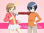  1girl androgynous happy_valentine kayaku_(banban) mako-chan_(minami-ke) makoto_(minami-ke) minami-ke minami_touma otoko_no_ko reverse_trap valentine 