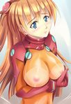  blue_eyes bodysuit breasts evangelion:_2.0_you_can_(not)_advance iga_(nonono_tsuushin) large_breasts long_hair multicolored multicolored_bodysuit multicolored_clothes neon_genesis_evangelion nipples orange_bodysuit orange_hair plugsuit rebuild_of_evangelion red_bodysuit see-through shikinami_asuka_langley solo souryuu_asuka_langley test_plugsuit 