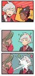  3koma bad_id bad_twitter_id blush brown_hair comic dark_skin dark_skinned_male gem gen_3_pokemon gojya grey_hair looking_at_another luvdisc mikuri_(pokemon) multiple_boys open_mouth pokemon pokemon_(creature) pokemon_(game) pokemon_rse pokemon_xy rock silent_comic smile sparkle spiked_hair sweat tsuwabuki_daigo water zakuro_(pokemon) 