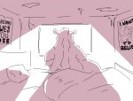 ambiguous_gender anthro bed bedroom canine disney duo female fox honey_(zootopia) honey_badger mammal mustelid nick_wilde nobby_(artist) nude on_lap poster rear_view zootopia 