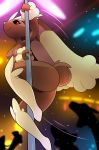  anthro blitzdrachin breasts butt charizard dancing female lopunny meowth nintendo nipples nude perspective pink_eyes pok&eacute;mon pok&eacute;mon_(species) pole pole_dancing pussy solo video_games 