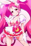  :q animal_ears big_hair bikini bow breasts bunny_ears cake_hair_ornament choker contrapposto covered_nipples cowboy_shot cure_whip dress extra_ears food_themed_hair_ornament gloves hair_ornament hairband highres kirakira_precure_a_la_mode large_breasts long_hair looking_at_viewer magical_girl micro_bikini panties panty_pull pink_background pink_bikini_top pink_bow pink_choker pink_eyes pink_hair pink_hairband precure puffy_short_sleeves puffy_sleeves pulled_by_self ryuuta_(cure_ryuuta) short_dress short_sleeves smile solo standing swimsuit tongue tongue_out twintails underwear undressing usami_ichika very_long_hair white_gloves white_panties 
