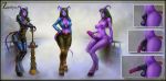  animal_genitalia animal_penis armor balls breasts cleavage clothed clothing dickgirl draenei equine_penis erection flaccid fully_sheathed green_hair hair hooves horn humanoid intersex looking_at_viewer mammal model_sheet nipples not_furry penis purple_skin sheath solo vempire video_games warcraft 