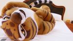  3d_(artwork) bed digital_media_(artwork) feline female flat_chested kung_fu_panda looking_at_viewer lying mammal master_tigress on_back rubber_(artist) solo tiger tigress_(disambiguation) 