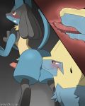  2018 ambiguous_gender anal butt duo erection internal lucario male male/ambiguous manectric nintendo oral penis pok&eacute;mon pok&eacute;mon_(species) red_eyes rimming saliva sex video_games winick-lim 