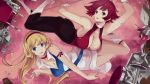  artist_request blonde_hair blue_eyes boots breasts choker cutie_honey cutie_honey_(character) cutie_honey_universe female gloves hairband kisaragi_honey large_breasts long_hair magical_girl official_art red_eyes red_hair short_hair very_long_hair white_footwear 