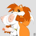  2018 5_fingers anthro balls big_balls big_breasts big_penis breasts canine cock_ring dickgirl dipstick_tail erection fox fur grey_background hair huge_breasts humanoid_penis intersex looking_at_viewer mammal multicolored_fur multicolored_tail orange_eyes orange_fur orange_hair penis signature simple_background solo two_tone_fur uncut vein veiny_penis voluptuous white_fur wide_hips xylas 