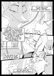  2018 anthro antlers canine cervine clothed clothing comic dialogue disney elk english_text fan_character female fox greyscale group horn mammal monochrome neveen_(kulkum) screentone speech_bubble text thewyvernsweaver zootopia 