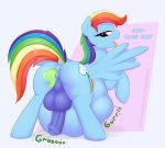  anal_vore animal_genitalia animal_penis augustbebel balls dickgirl english_text equine equine_penis friendship_is_magic horse implied_digestion intersex mammal my_little_pony open_mouth penis pony rainbow_dash_(mlp) text vore 