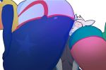  2018 animated anthro ass_to_face big_breasts big_butt breasts butt capdocks cheryl_(capdocks) clothed clothing eye_patch eyewear faceless_female female female/female fur greninja huge_butt hyper hyper_butt jess_(capdocks) mammal nintendo pok&eacute;mon pok&eacute;mon_(species) raijin_(capdocks) shorts thick_thighs video_games voluptuous white_fur wide_hips zangoose 
