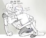  &lt;3 &lt;3_eyes anal anal_penetration animated_skeleton blush bone clothed clothed_sex clothing dialogue duo english_text incest male male/male male_penetrating not_furry papyrus_(undertale) penetration sans_(undertale) sex skeleton text theyaois_(artist) undead undertale video_games 