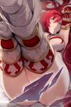  glass godguard_brodia granblue_fantasy hews_hack hidden highres legs_up no_panties red_hair 