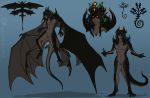  anthro baracca dragon fleatrollus horn male model_sheet multi_eye multi_wing nude scalie wings 