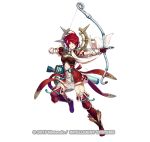  alternate_costume arrow bow_(weapon) company_name copyright cozy dated fire_emblem fire_emblem_heroes fire_emblem_if full_body garter_straps gloves hinoka_(fire_emblem_if) official_art quiver red_eyes red_gloves red_hair red_legwear scarf short_hair simple_background solo thighhighs weapon white_background 