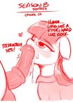  2018 animal_genitalia animal_penis blush cum dialogue english_text equine equine_penis erection female friendship_is_magic horse jcosneverexisted male male/female mammal maud_pie_(mlp) monochrome mudbriar_(mlp) my_little_pony penis pony text 