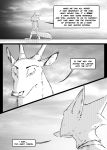  2018 anthro antlers canine cervine clothed clothing comic dialogue disney duo english_text fan_character female fox greyscale hands_behind_back horn mammal monochrome neveen_(kulkum) screentone speech_bubble standing text thewyvernsweaver zootopia 