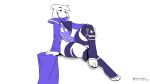  0r0ch1 asriel_dreemurr asriel_dreemurr_(god_form) bedroom_eyes boots boss_monster caprine clothing cute feet footwear girly goat half-closed_eyes legwear male mammal newblueart paws royal seductive simple_background thigh_high_boots thigh_highs toeless_shoes undertale video_games 