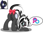  2015 5:4 alpha_channel anus blood butt cutie_mark duo equine fan_character female feral hair heterochromia horn horse junkiesnewb looking_at_viewer mammal multicolored_hair my_little_pony nosebleed nude open_mouth pony presenting presenting_hindquarters presenting_pussy pussy ribbons simple_background tail_bow tail_ribbon transparent_background two_tone_hair 