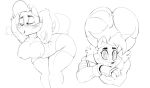  anthro armpit_hair big_breasts big_butt black_and_white blush breasts breath butt canine clothing dog eyelashes eyes_closed female gloves mammal mask monochrome nipple_bulge smile solo super_planet_dolan superhero superhero_dog_(vimhomeless) vimhomeless 