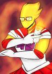  clothed clothing cosplay crossdressing elemental eyewear fire fire_elemental glasses grillby humanoid male not_furry sailor_mars sailor_moon_(series) solo undertale unknown_artist video_games 