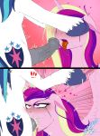  2018 balls blush cum cum_in_mouth cum_inside cutie_mark digital_media_(artwork) duo equine faceless_male female friendship_is_magic hair hi_res horn long_hair male male/female mammal multicolored_hair my_little_pony open_mouth oral penis princess_cadance_(mlp) running_makeup sex shining_armor_(mlp) tongue tongue_out vein winged_unicorn wings wolfmask 