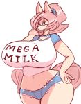  anthro big_breasts breasts canine clothing eyewear female glasses hi_res huge_breasts imago_ic karen mammal mega_milk navel solo 