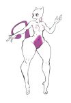  anthro blush breasts colored_sketch crystalcheese featureless_crotch female legendary_pok&eacute;mon mewtwo nintendo nipples nude pok&eacute;mon pok&eacute;mon_(species) solo standing thick_thighs video_games wide_hips 