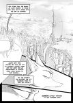  2018 anthro barefoot canine city cityscape clothed clothing comic dialogue disney english_text fan_character female fox greyscale hands_behind_back landscape mammal monochrome neveen_(kulkum) screentone solo speech_bubble standing text thewyvernsweaver zootopia 