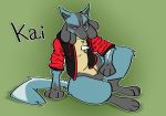  anthro digital_media_(artwork) dizzymilky lucario male nintendo pinup pok&eacute;mon pok&eacute;mon_(species) pose video_games 