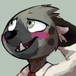  aggressive_retsuko blitzdrachin blush haida hyena icon mammal 